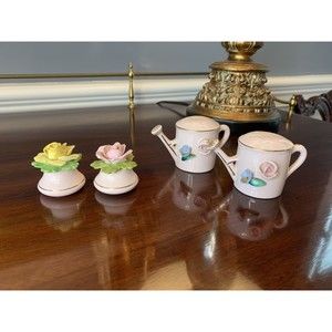 Vintage - 2 Sets Salt & Pepper Shakers England 1 Denton English Porcelain